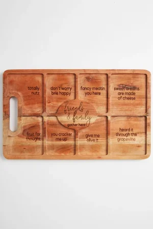 18-Inch Solid Wood Sectioned Serving Board Best Seller