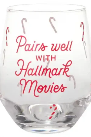 Hallmark Channel Pairs Well With Hallmark Movies Stemless Wine Glass Free Returns