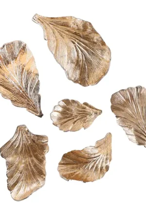 Limited Time Gold Wall Leaves, Set of 6 | John-Richard - GBG-2813S6