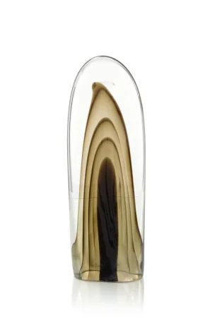 Rippled Brown Handblown Glass Sculpture II | John-Richard - JRA-14297 Mega Sale