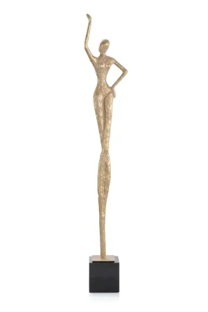 Trending Posing Female Gold Sculpture I | John-Richard - JRA-14445