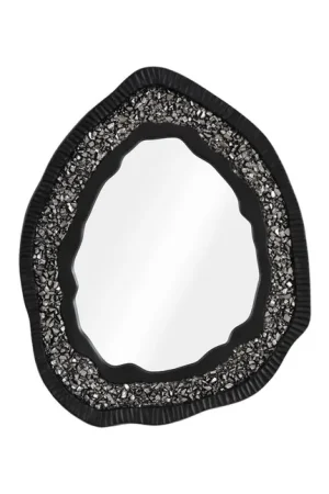 Fast Shipping Geode Mirror, Black And Silver, Matte | Phillips Collection - PH104347