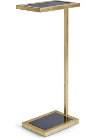 Professional Grade Liam 28.25 X 12.25 inch Gold Leaf Side Table, Drink Table