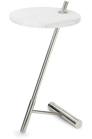 Hot Deal Spyder 26.5 X 14 inch Polished Nickel Side Table