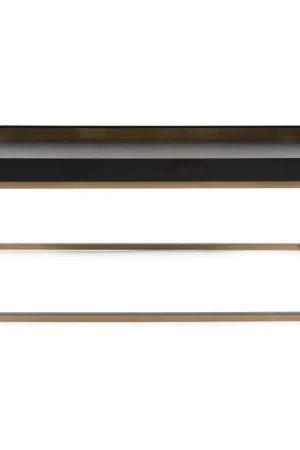 Vassio 48 X 18 inch Black/Gold Coffee Table Warranty Included