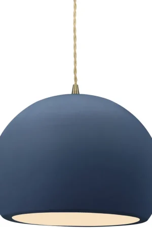 Radiance LED 10 inch Midnight Sky and Antique Brass Pendant Ceiling Light Premium