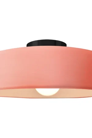 Best Choice Radiance Collection - Spire LED 13 inch Gloss Blush and Matte Black Semi-Flush Ceiling Light in Dedicated LED, 13W x 6H, Form+Finish+Function
