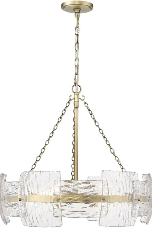 Sinclara 4 Light 24.75 inch Vintage Brass Pendant Ceiling Light Final Sale