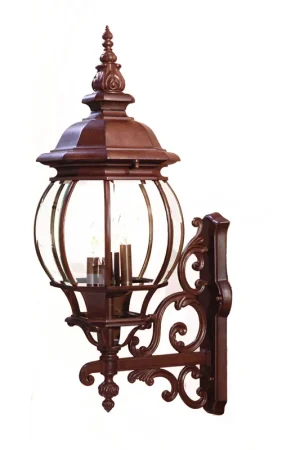 Professional Grade Chateau 4 Light 31 inch Burled Walnut Exterior Wall Mount