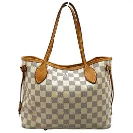 Authentic Louis Vuitton - Damier Azur - Neverfull PM - Monogram Canvas Tote Express Delivery